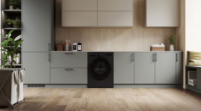 Der LG HPWD116BA kombiniert bis zu elf Kilogramm Waschkapazität mit schonender Wärmepumpentrocknung und automatischer Waschmitteldosierung.