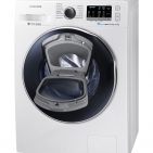 Mit dem AddWash WD5500 Waschtrockner vereint auch Samsung Waschmaschine und Trockner in einem Gerät – und das mit „Sockenklappe“. Auch beim Waschtrockner kann vergessene Wäsche also nachträglich eingefüllt werden. Mit dem AddWash WD5500 Waschtrockner vereint auch Samsung Waschmaschine und Trockner in einem Gerät – und das mit „Sockenklappe“. Auch beim Waschtrockner kann vergessene Wäsche also nachträglich eingefüllt werden.