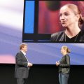 Dr. Karsten Ottenberg, CEO BSH Hausgeräte, im Dialog mit Romy Lindenberg, Geschäftsführerin von HelloFresh. Dr. Karsten Ottenberg, CEO BSH Hausgeräte, im Dialog mit Romy Lindenberg, Geschäftsführerin von HelloFresh.