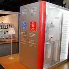 Kleiner als auf der IFA, aber dennoch mit zentraler Botschaft: das Smart Home von Bosch. Kleiner als auf der IFA, aber dennoch mit zentraler Botschaft: das Smart Home von Bosch.