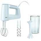 Die Handmixer aus der neuen Braun-Serie MultiMix 3 glänzen mit durchdachter Ergonomie und vier vielseitigen Zubehörteilen. Braun Handmixer 3105