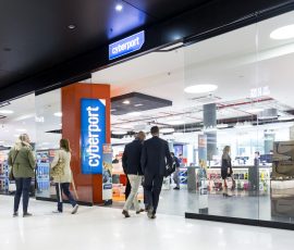 Im neuen „MONA Center“ im Münchener Nordwesten eröffnete jetzt die 13. Cyberport-Filiale in Deutschland. Eingang