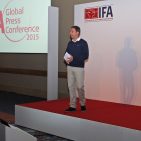 IFA-Direktor Jens Heithecker heißt die Runde der internationalen Medienvertreter zur IFA Global Press Conference in Malta herzlich willkommen. IFA-GPC-Jens Heithecker