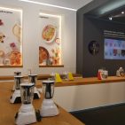 Voll im Trend: Speisezubereitung für vegane Köstlichkeiten bei Bosch. Halle 3.1. P1000094