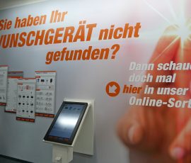 Der expert Onlineshop, das digitale Regal der Verbundgruppe, macht`s möglich: Ein Blick auf Produkte und Sortimente, die der jeweilige Markt aktuell nicht vorrätig hat. expert_schwerin - 07