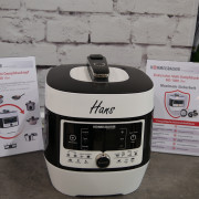 Rommelsbacher stellte seine Neuheit „Hans“ vor – ein elektrischer Dampfdrucktopf, der viele Geräte zur Speisenzubereitung überflüssig macht.