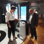 Blickfang auf dem AEG-Stand: das neue Klimagerät. Blickfang auf dem AEG-Stand: das neue Klimagerät.