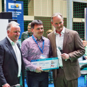 Volker Weigand, Pfeiffer KG, war der glückliche Gewinner einer von Hisense gesponserten Reise zum WM-Spiel Deutschland gegen Schweden in Sotchi.